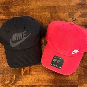 New Nike Women's Black and Pink Hats